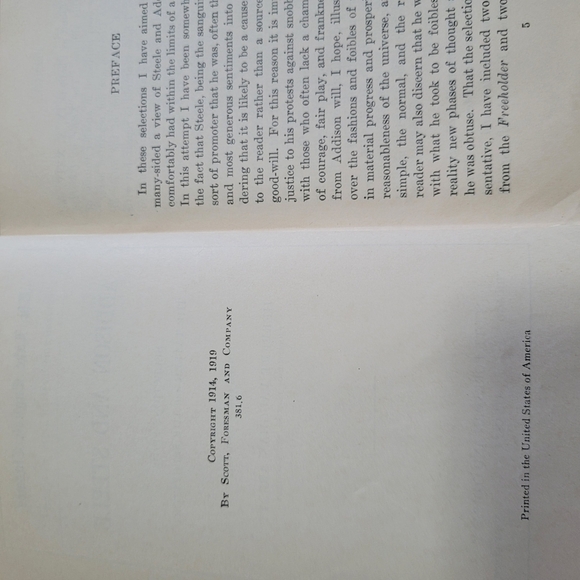 Vintage Lake English Classics Gray Hardcover Book Addison And Steele - Picture 6 of 6